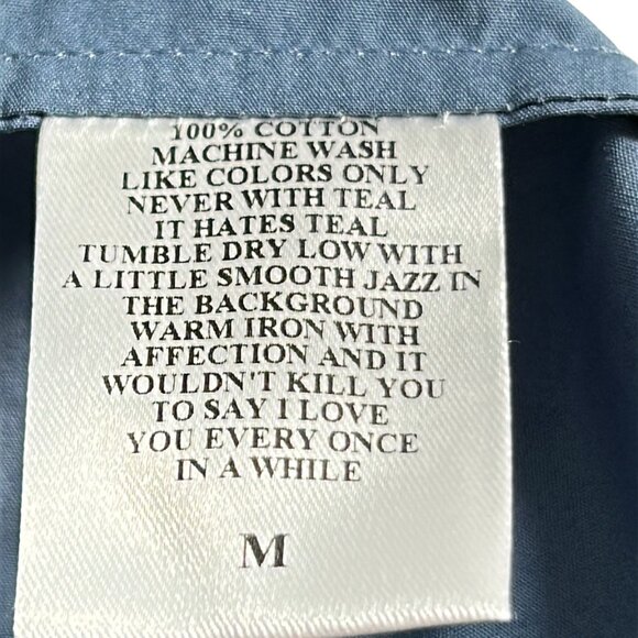 Trish Cox Blue Dress Size Medium Prairie Tiered Ruffles Butterfly Sleeves - Picture 7 of 9